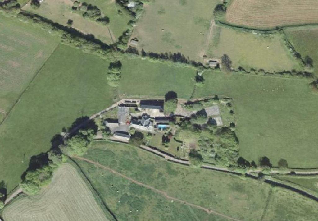 A topographic survey of farm buildings (part site)
